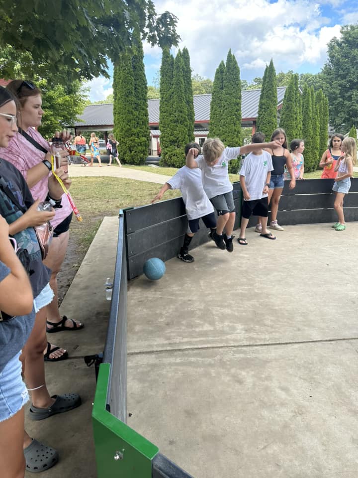 Children playing GaGa Ball